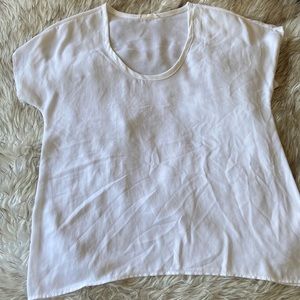 Sheer white polyester t-shirt from Blush